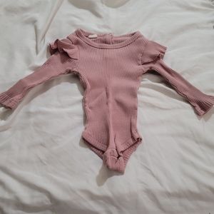Infant Girl's Pink, Long-Sleeves, with Ruffles on top of sleeves